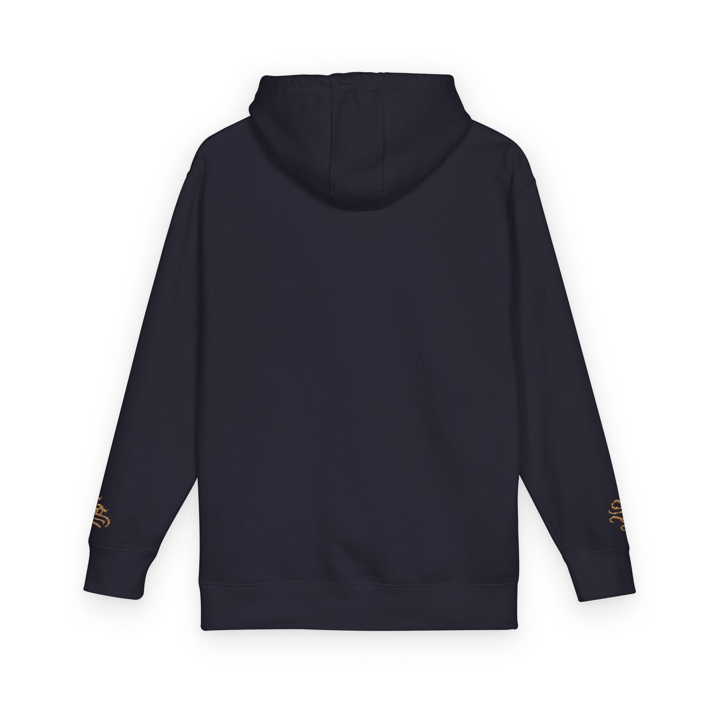 Cozy Unisex Fleece Hoodie with Gold Snake Design