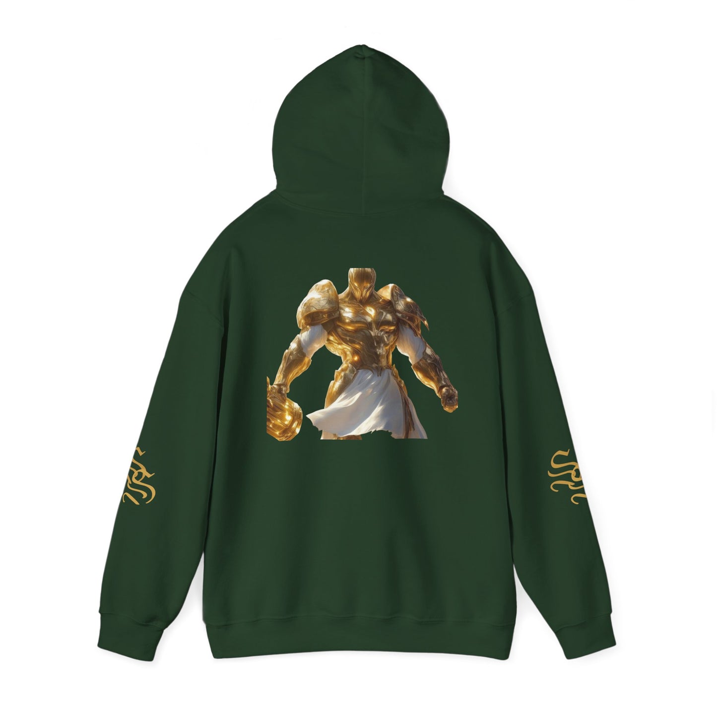 Stylish Unisex Heavy Blend™ Hooded Sweatshirt - Gold Design with Graphic Print