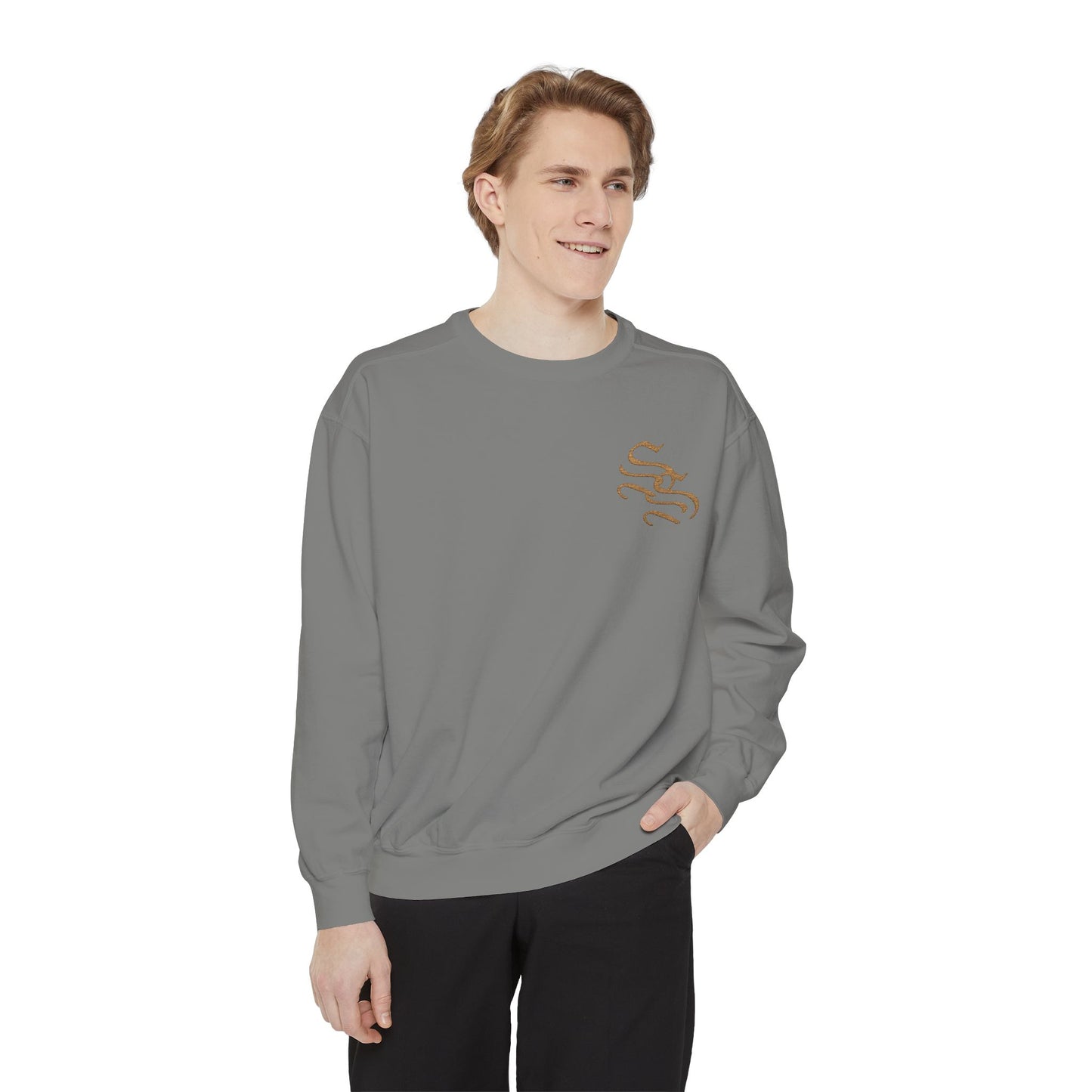 Eco-Friendly Unisex Garment-Dyed Sweatshirt with Stylish Design