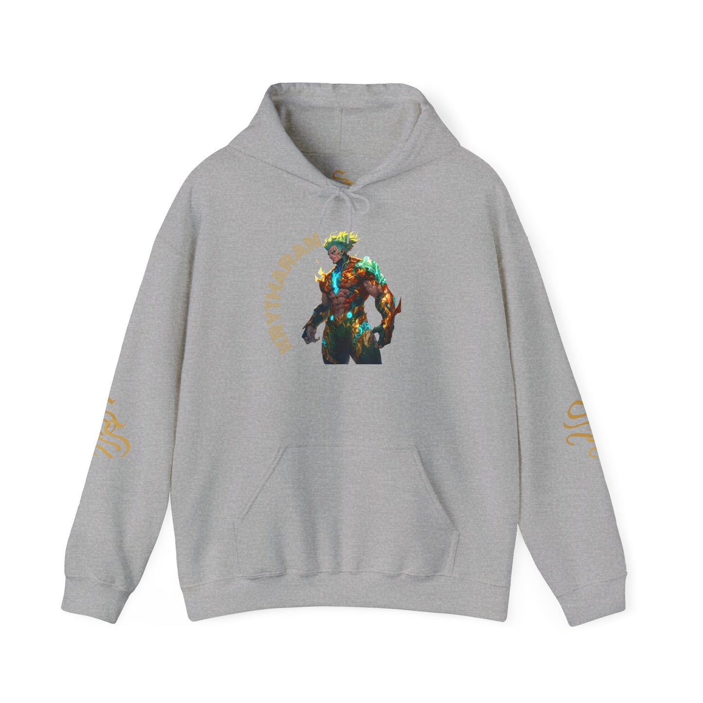 Fantasy-Inspired Unisex Hoodie with Mythical Graphic Design