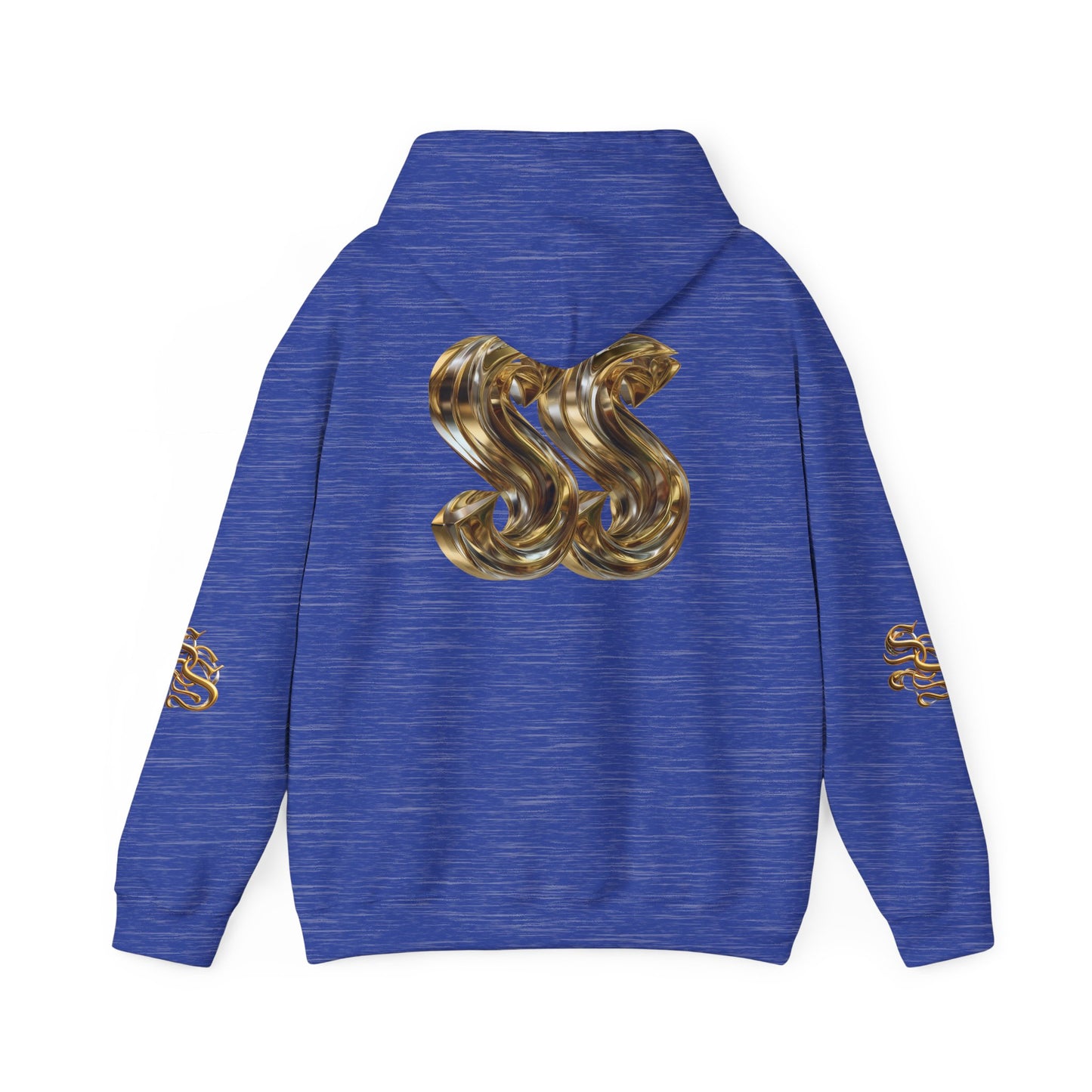 Trendy Unisex Hooded Sweatshirt with Metallic SS Design