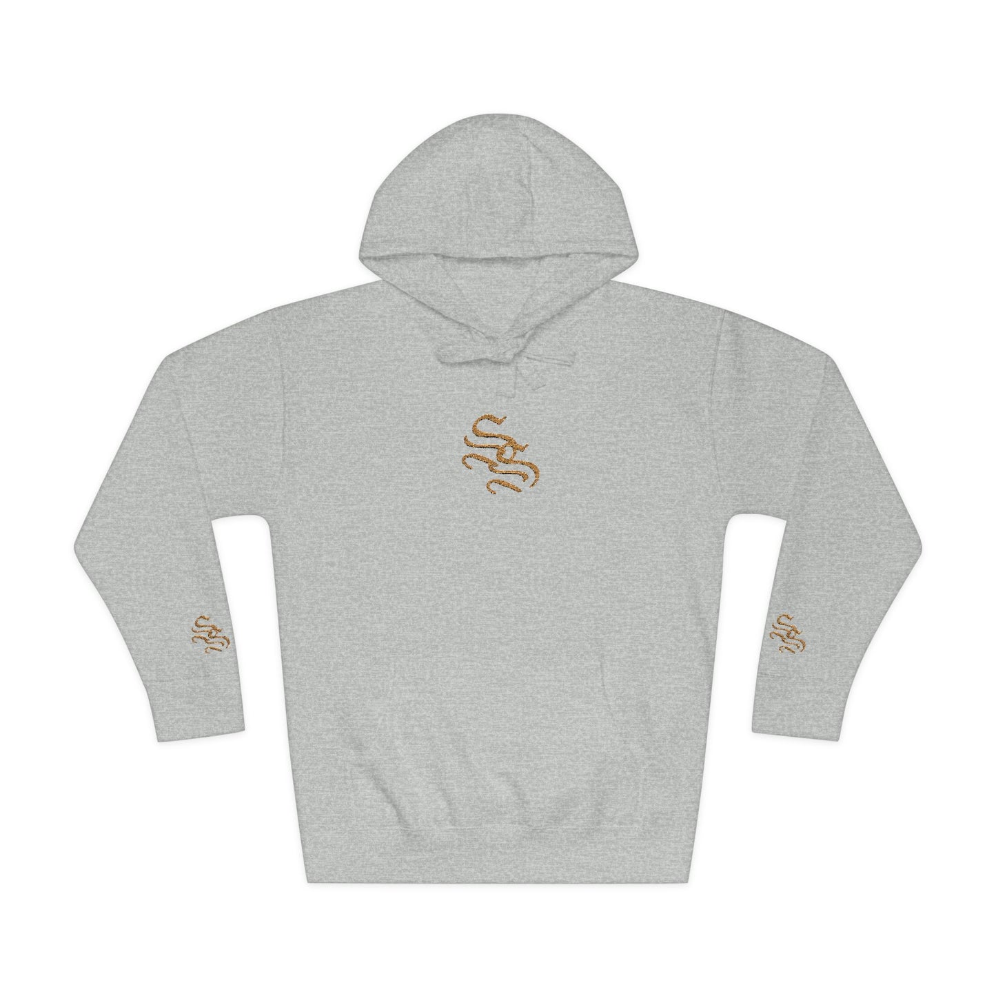 Cozy Unisex Fleece Hoodie with Gold Snake Design