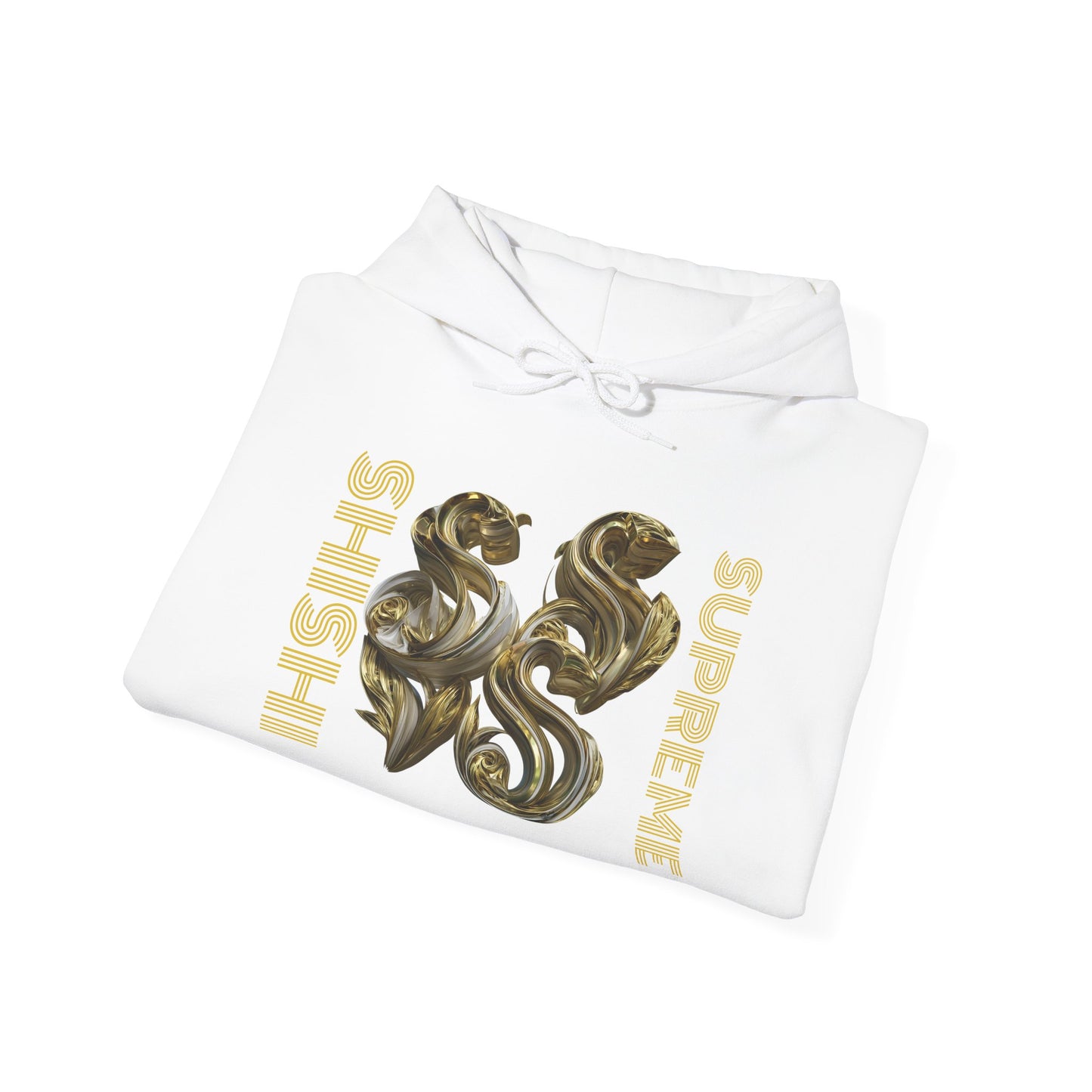 Luxury Gold Print Unisex Hoodie - Supreme SHISHII Design
