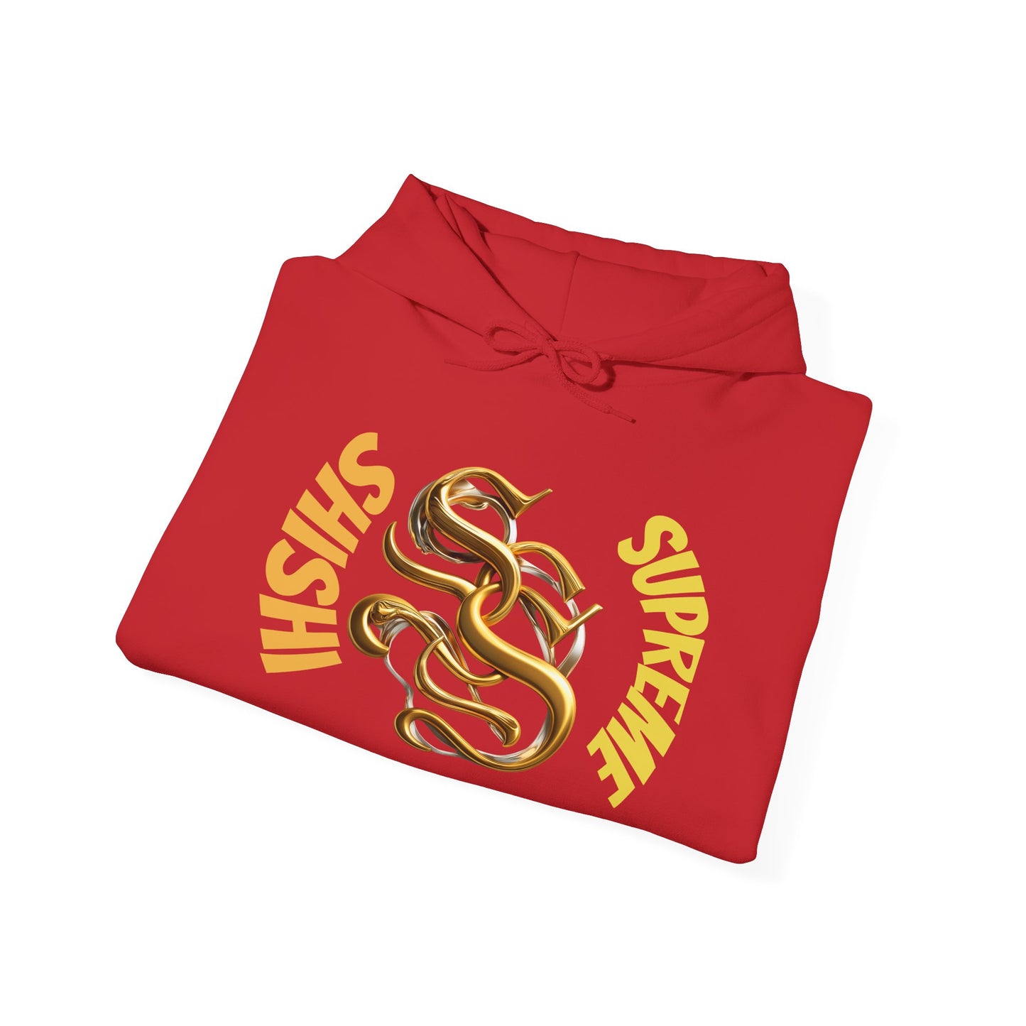 Stylish Unisex Heavy Blend™ Hooded Sweatshirt - Gold Design with Graphic Print
