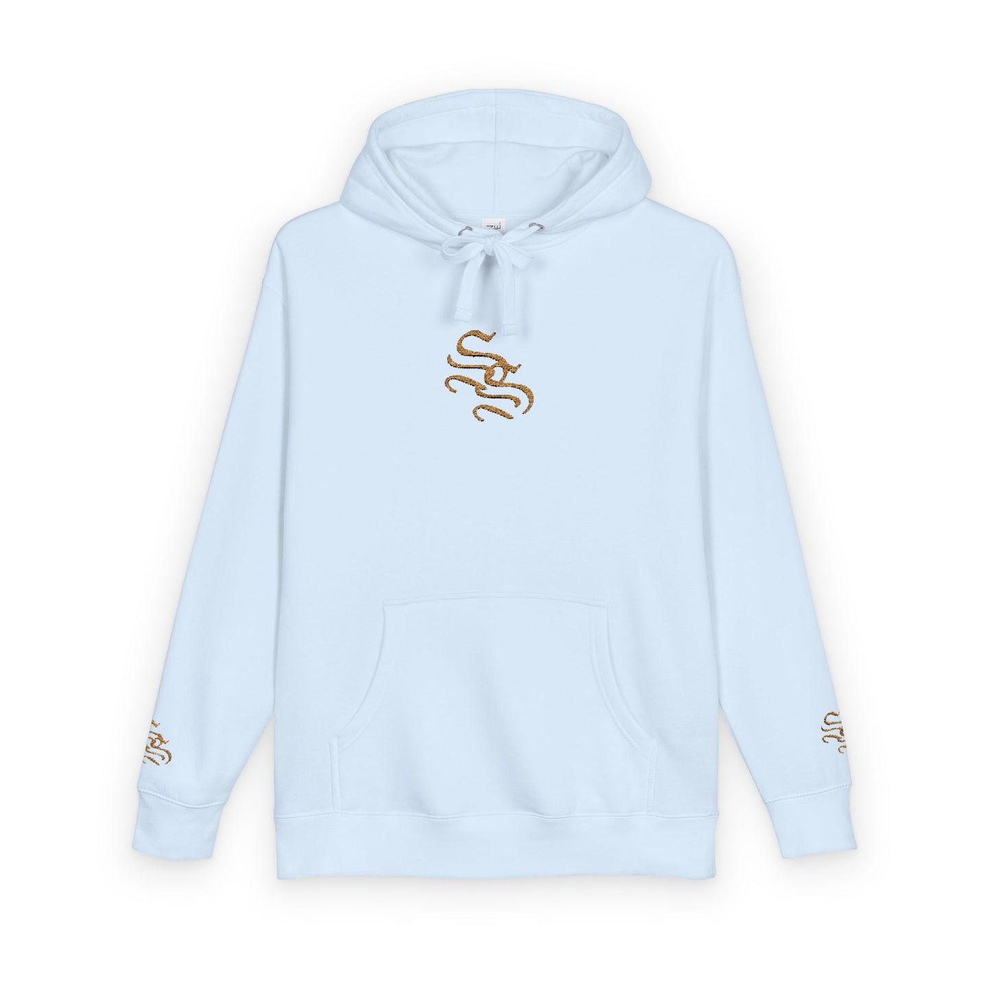 Cozy Unisex Fleece Hoodie with Gold Snake Design
