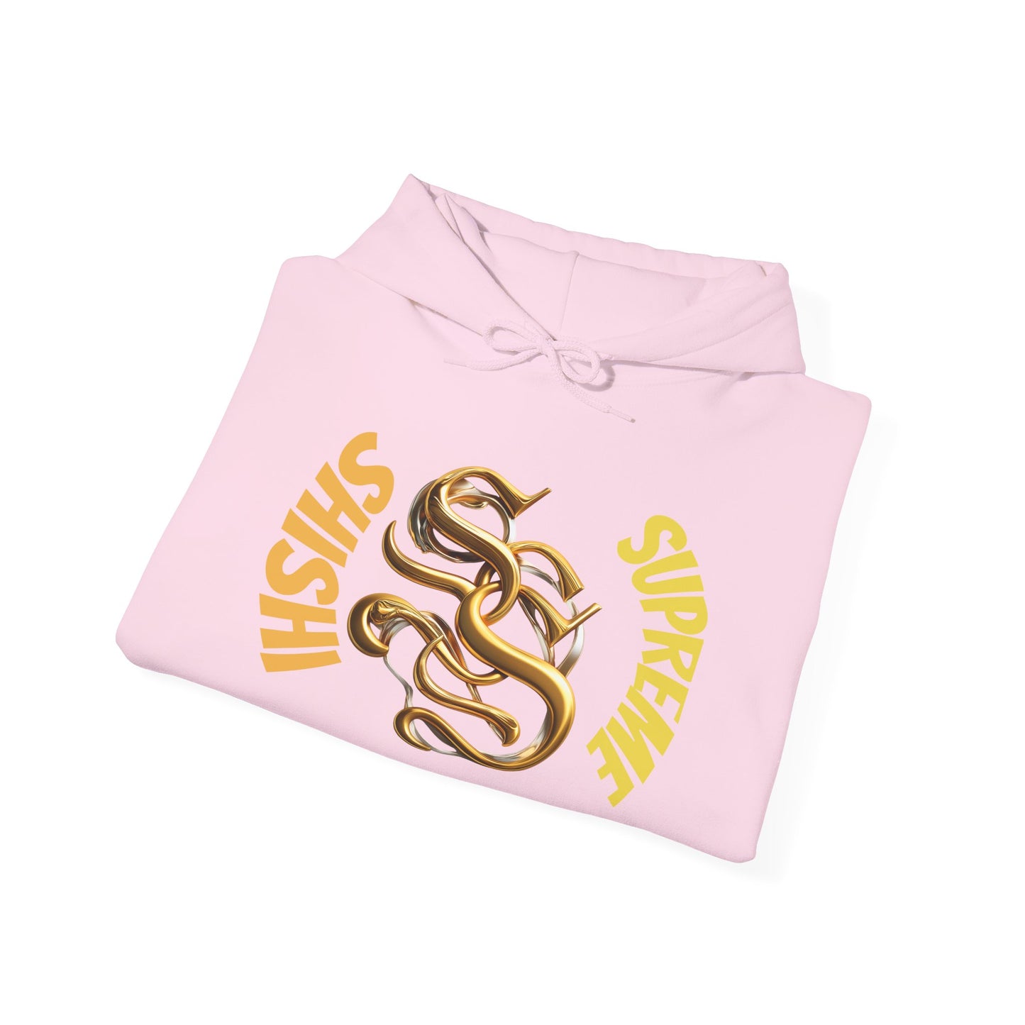 Stylish Unisex Heavy Blend™ Hooded Sweatshirt - Gold Design with Graphic Print