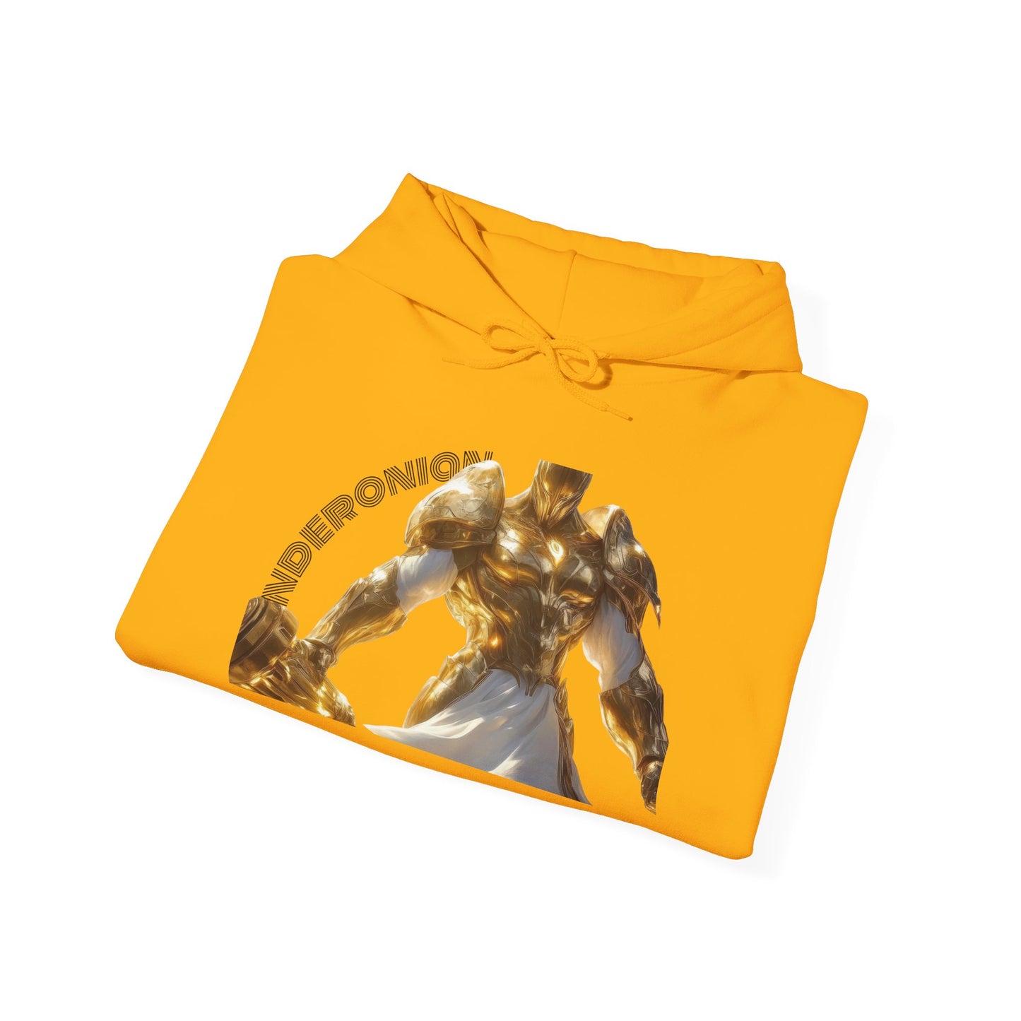 Golden Warrior Hoodie - Unisex Heavy Blend Sweatshirt with Artistic Design