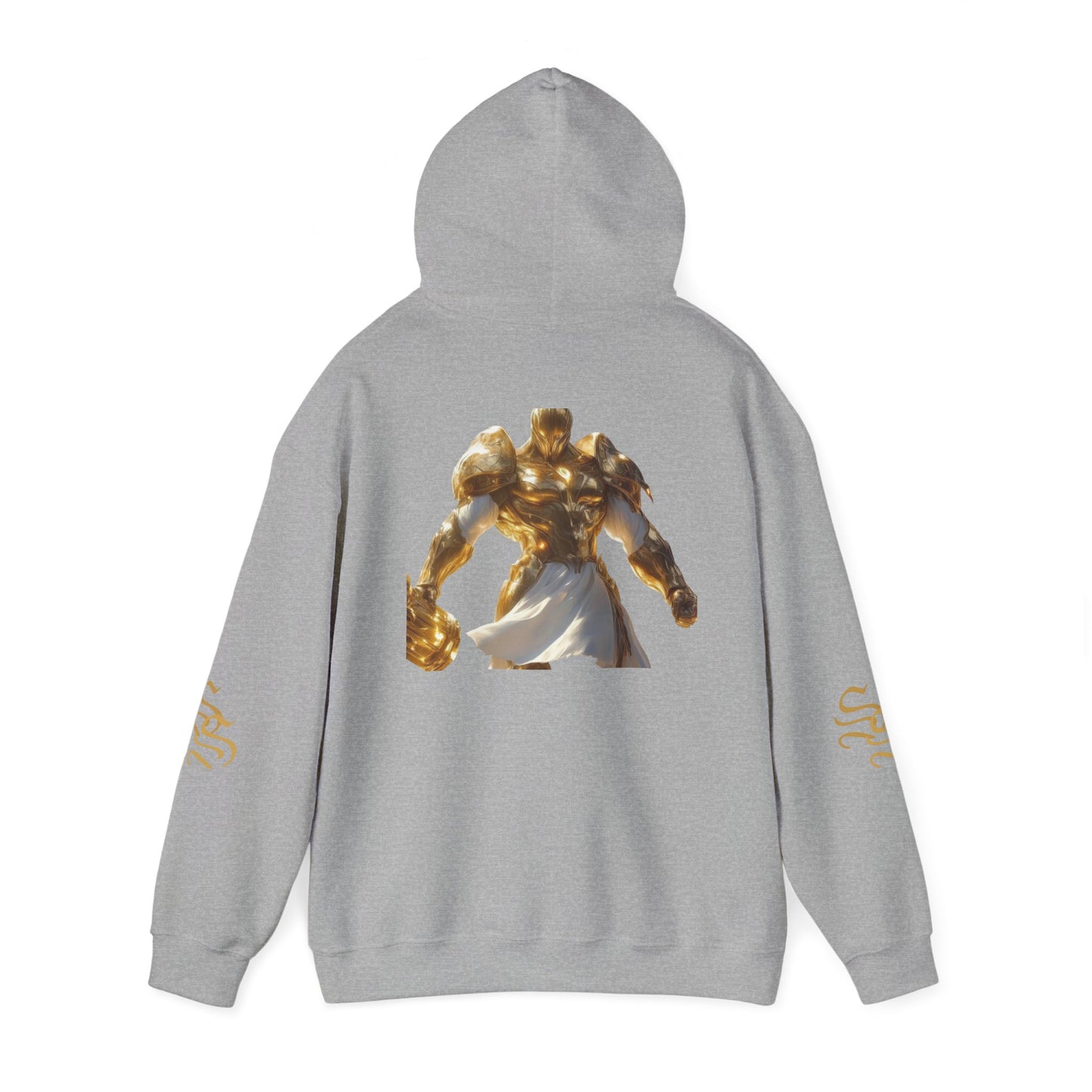 Stylish Unisex Heavy Blend™ Hooded Sweatshirt - Gold Design with Graphic Print
