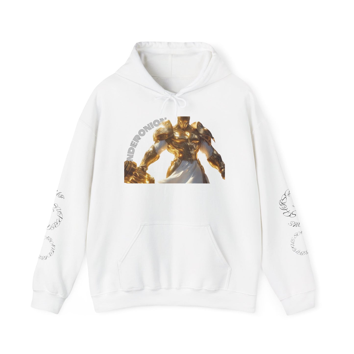 Golden Warrior Hoodie - Unisex Heavy Blend Sweatshirt with Artistic Design