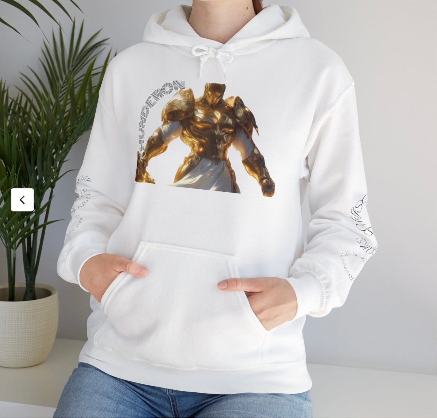 Golden Warrior Hoodie - Unisex Heavy Blend Sweatshirt with Artistic Design