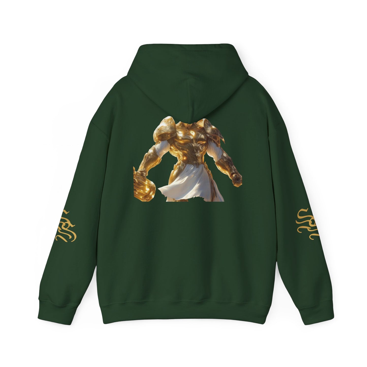 Stylish Unisex Heavy Blend™ Hooded Sweatshirt - Gold Design with Graphic Print