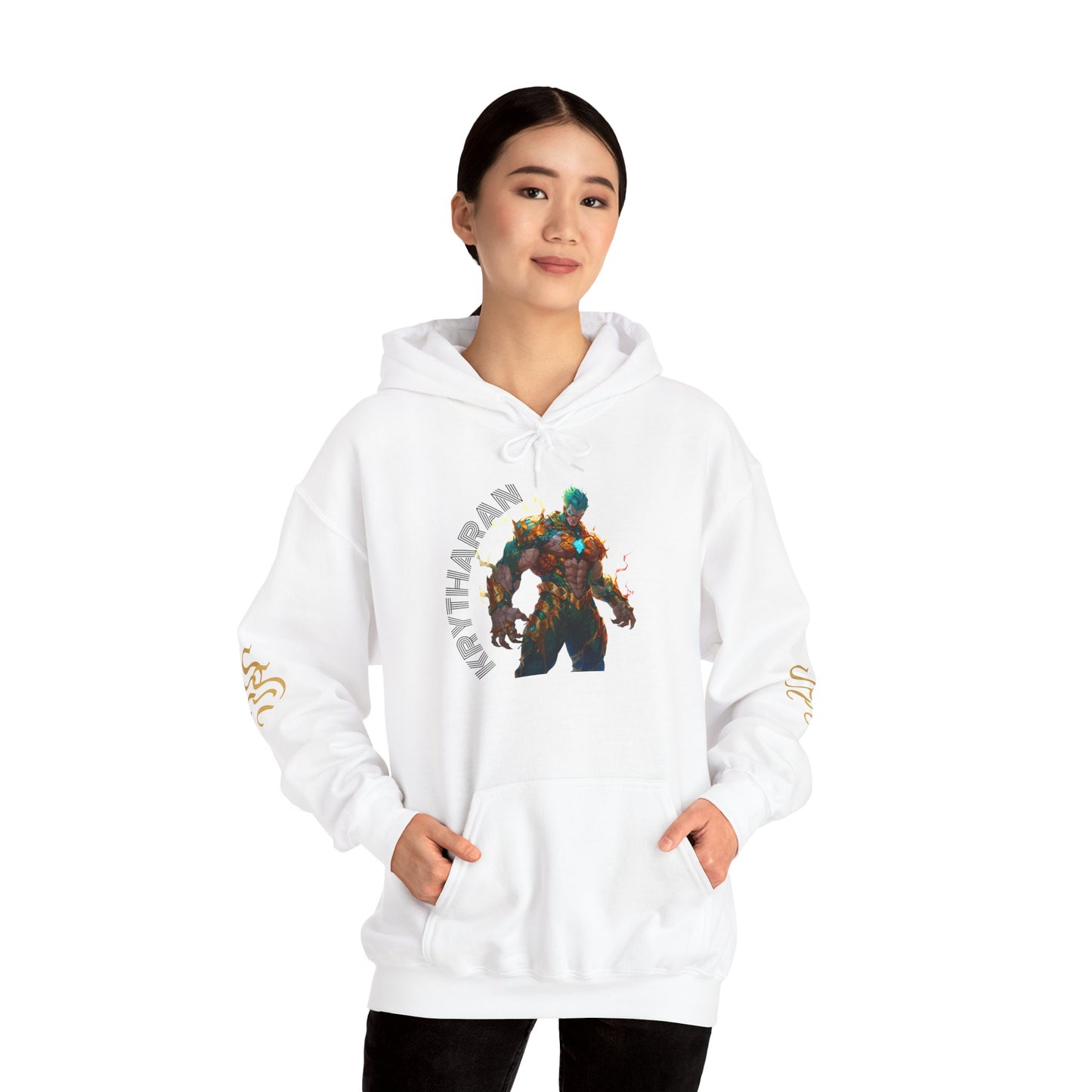 Mythical Creature Unisex Hooded Sweatshirt - Cozy Graphic Hoodie for Fantasy Lovers