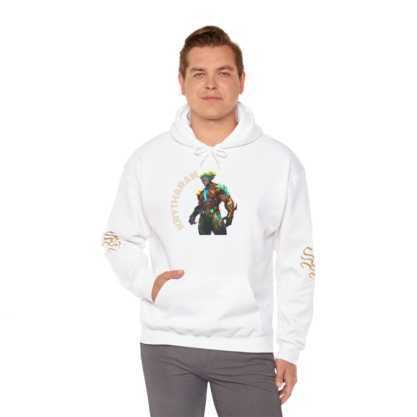 Fantasy-Inspired Unisex Hoodie with Mythical Graphic Design