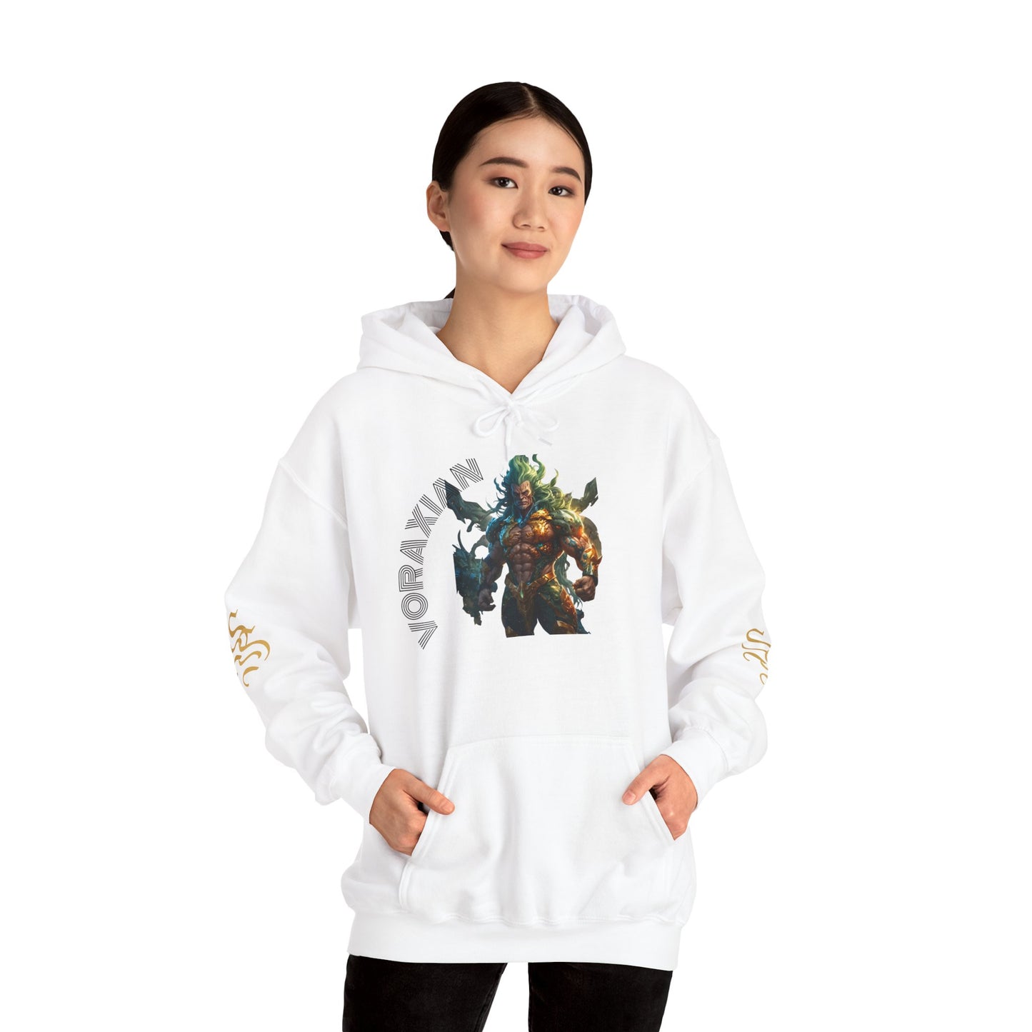 Fantasy Graphic Hoodie for Gaming Fans, Cozy Pullover with Unique Character Design, Perfect for Gifting, Casual Wear, and Celebrations