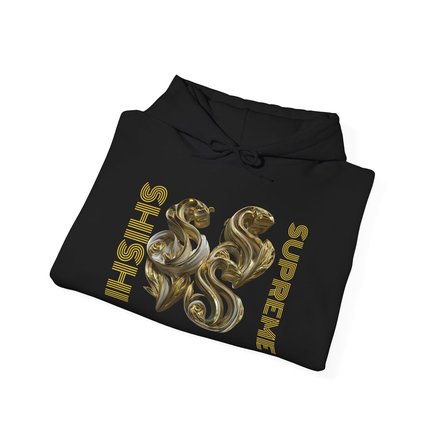 Luxury Gold Print Unisex Hoodie - Supreme SHISHII Design