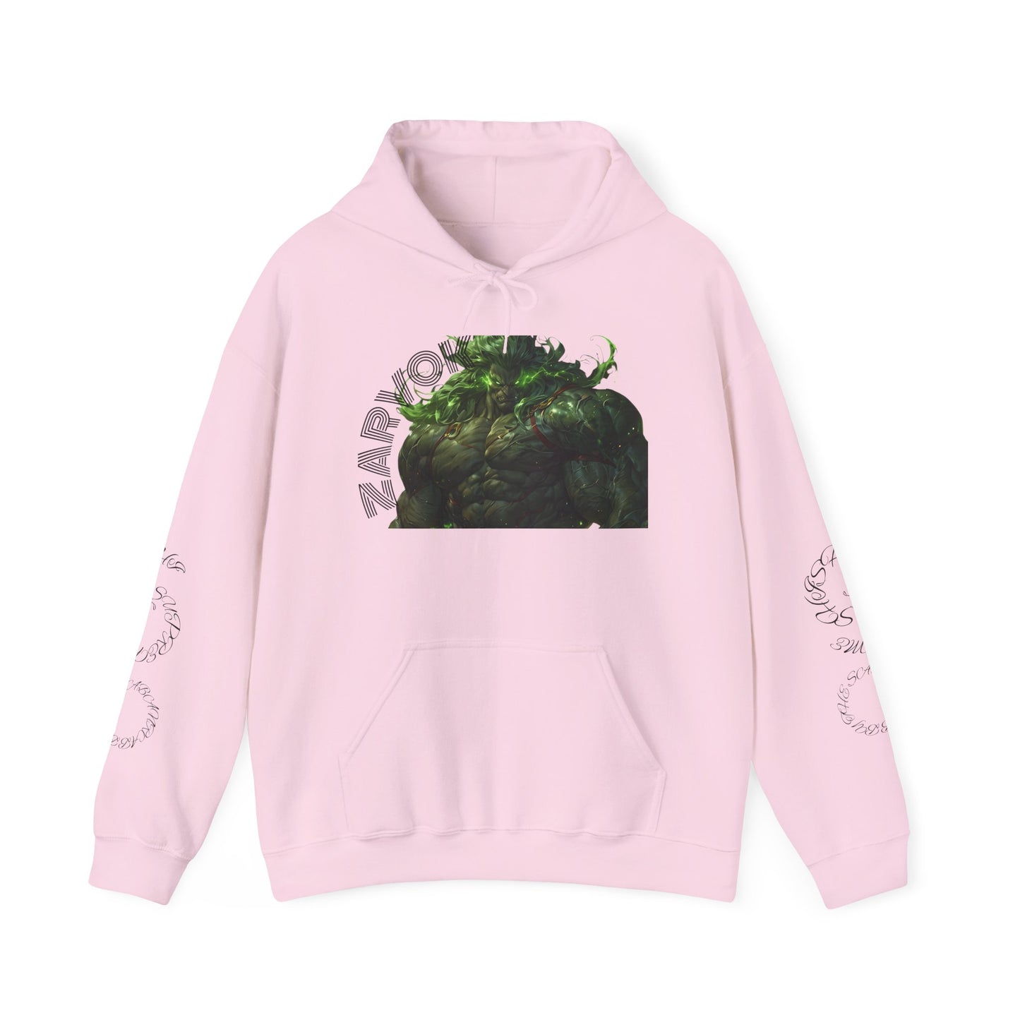 Zarvokian Prime Warrior Hoodie - Unisex Heavy Blend Sweatshirt with Artistic Design