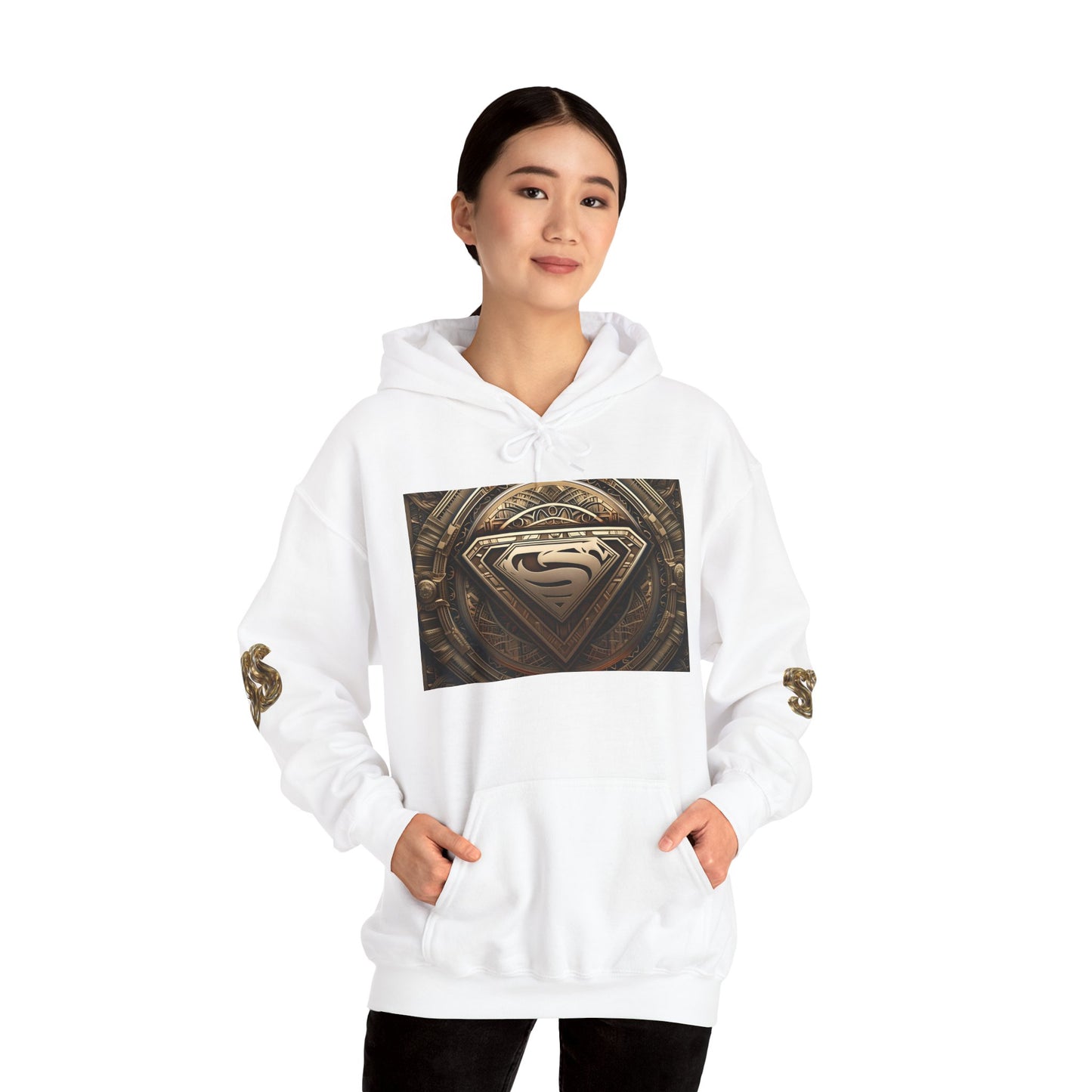 Superhero Heavy Blend™ Hoodie – Stylish Unisex Sweatshirt with Iconic Emblem