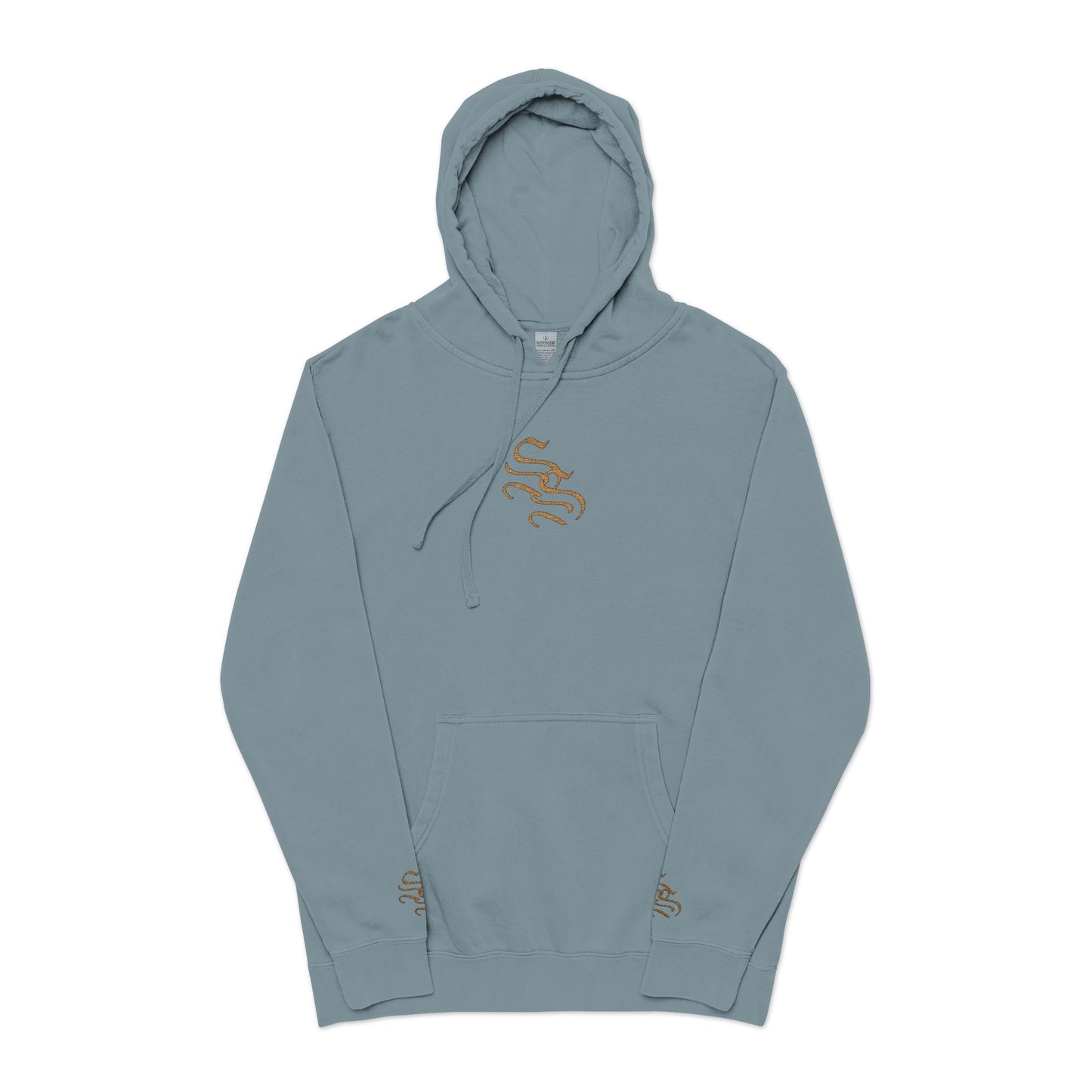 Unisex Embroidered Pigment-Dyed Hoodie - Cozy Casual Style