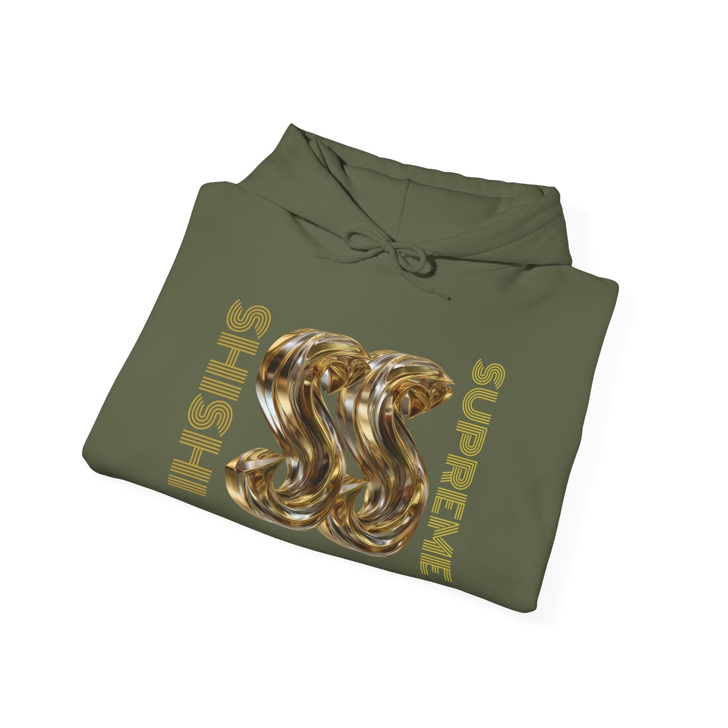 Trendy Unisex Hooded Sweatshirt with Metallic SS Design