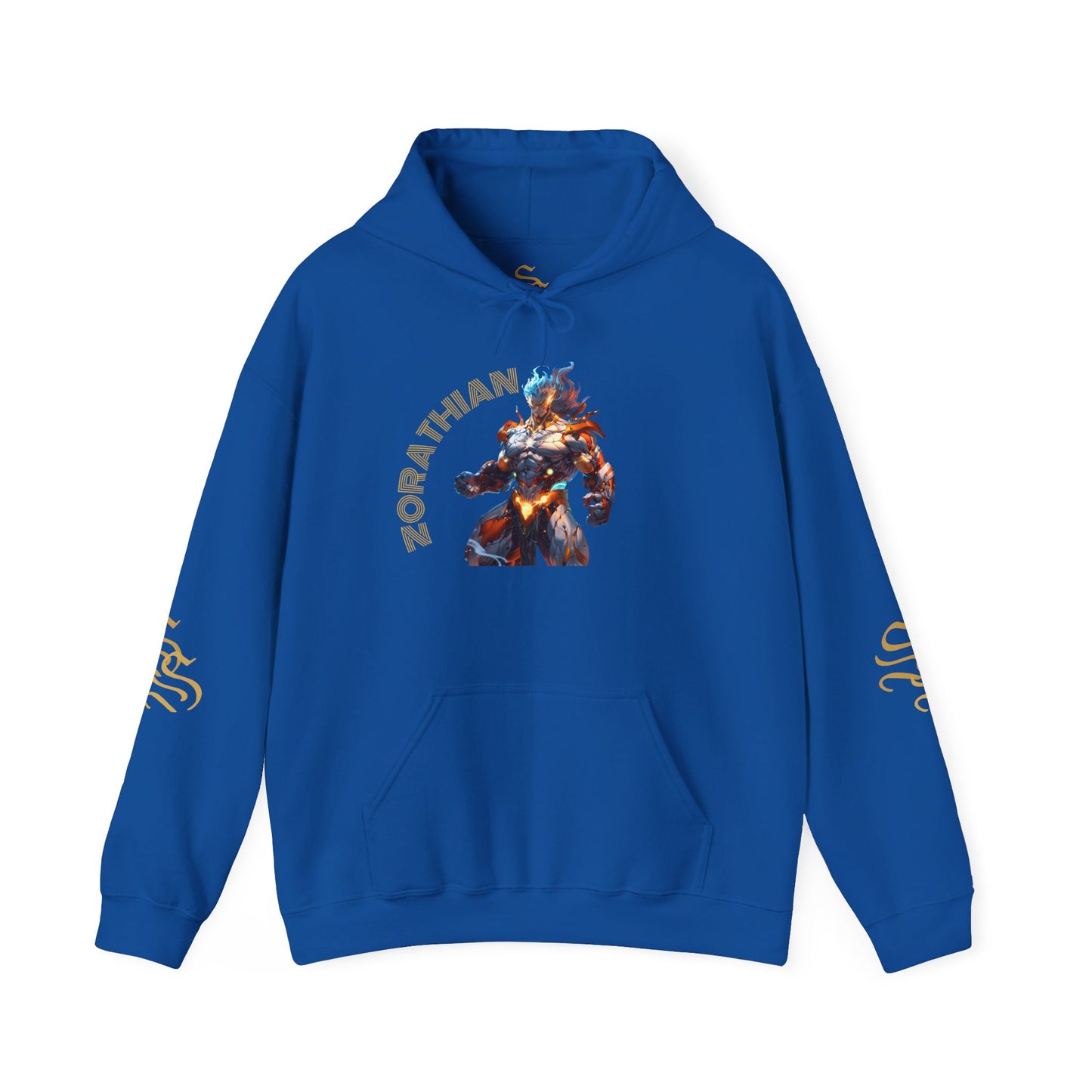Zorathian Character Heavy Blend Hoodie - Unisex White Sweatshirt for Gaming Fans