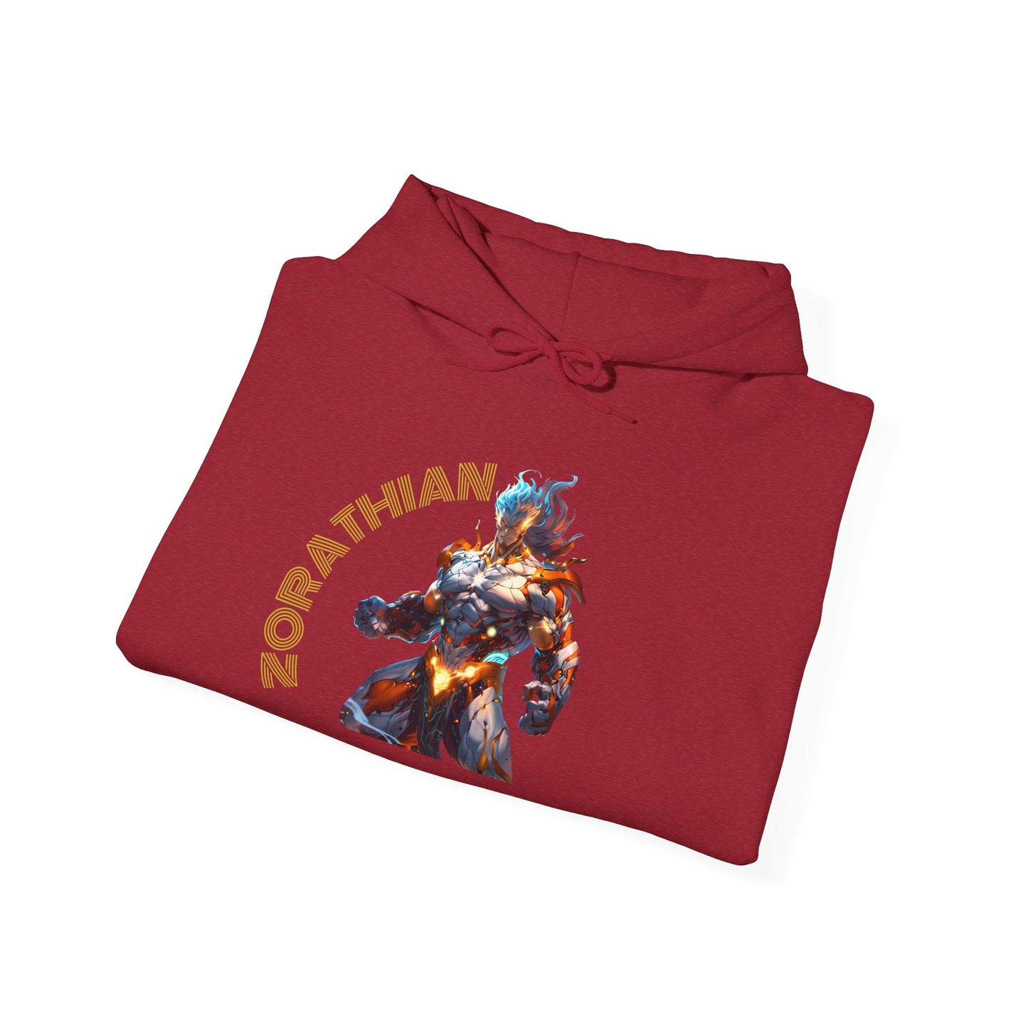 Zorathian Character Heavy Blend Hoodie - Unisex White Sweatshirt for Gaming Fans