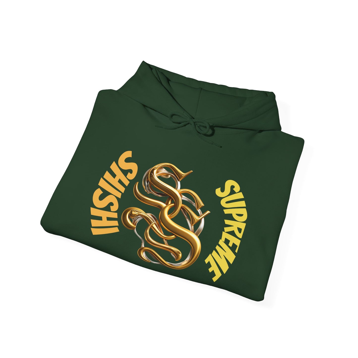 Stylish Unisex Heavy Blend™ Hooded Sweatshirt - Gold Design with Graphic Print