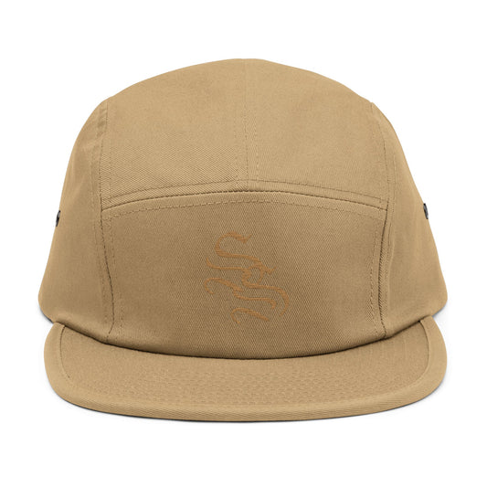 Stylish 5 Panel Cap with Embroidered Design - Trendy Headwear for Outdoor Adventures