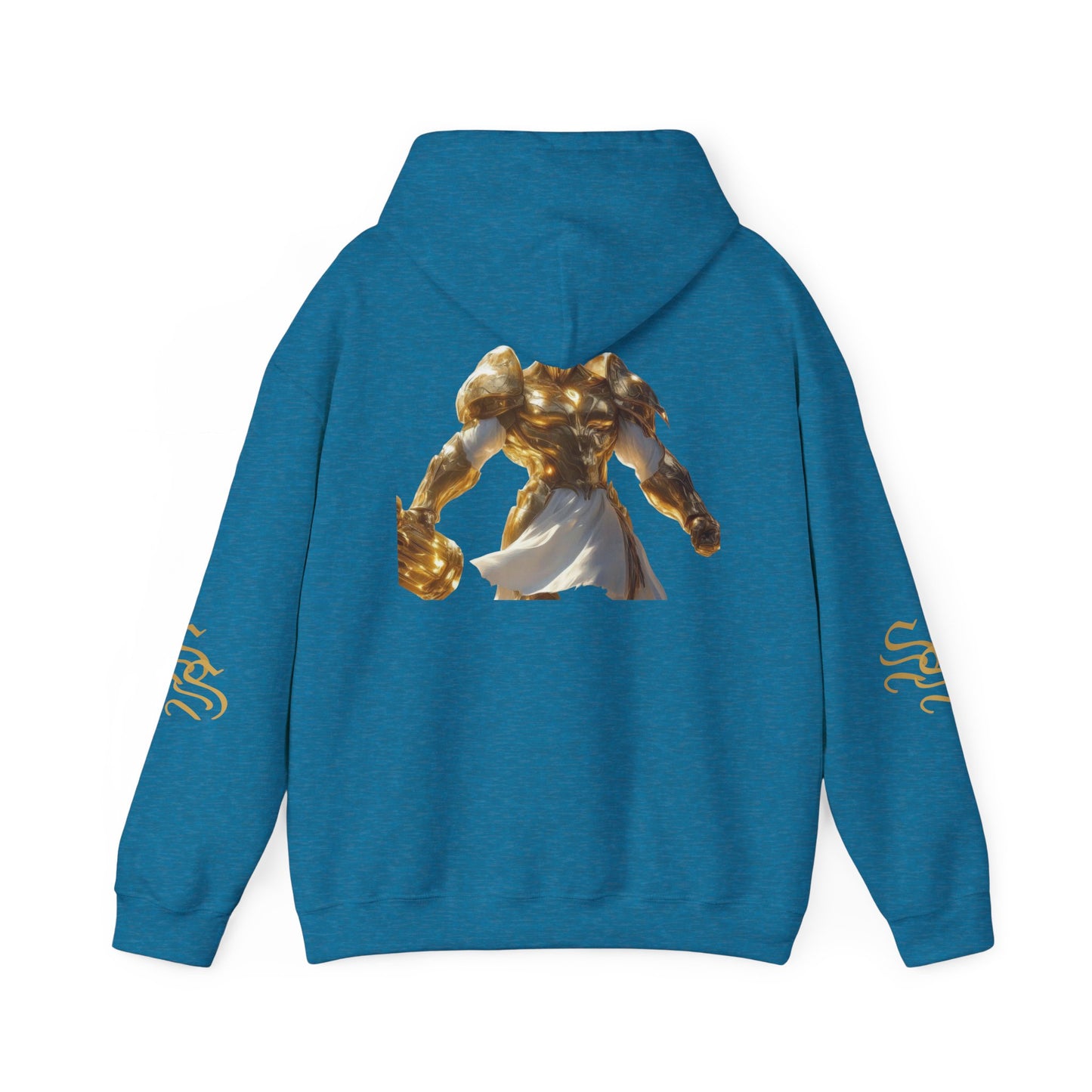 Stylish Unisex Heavy Blend™ Hooded Sweatshirt - Gold Design with Graphic Print