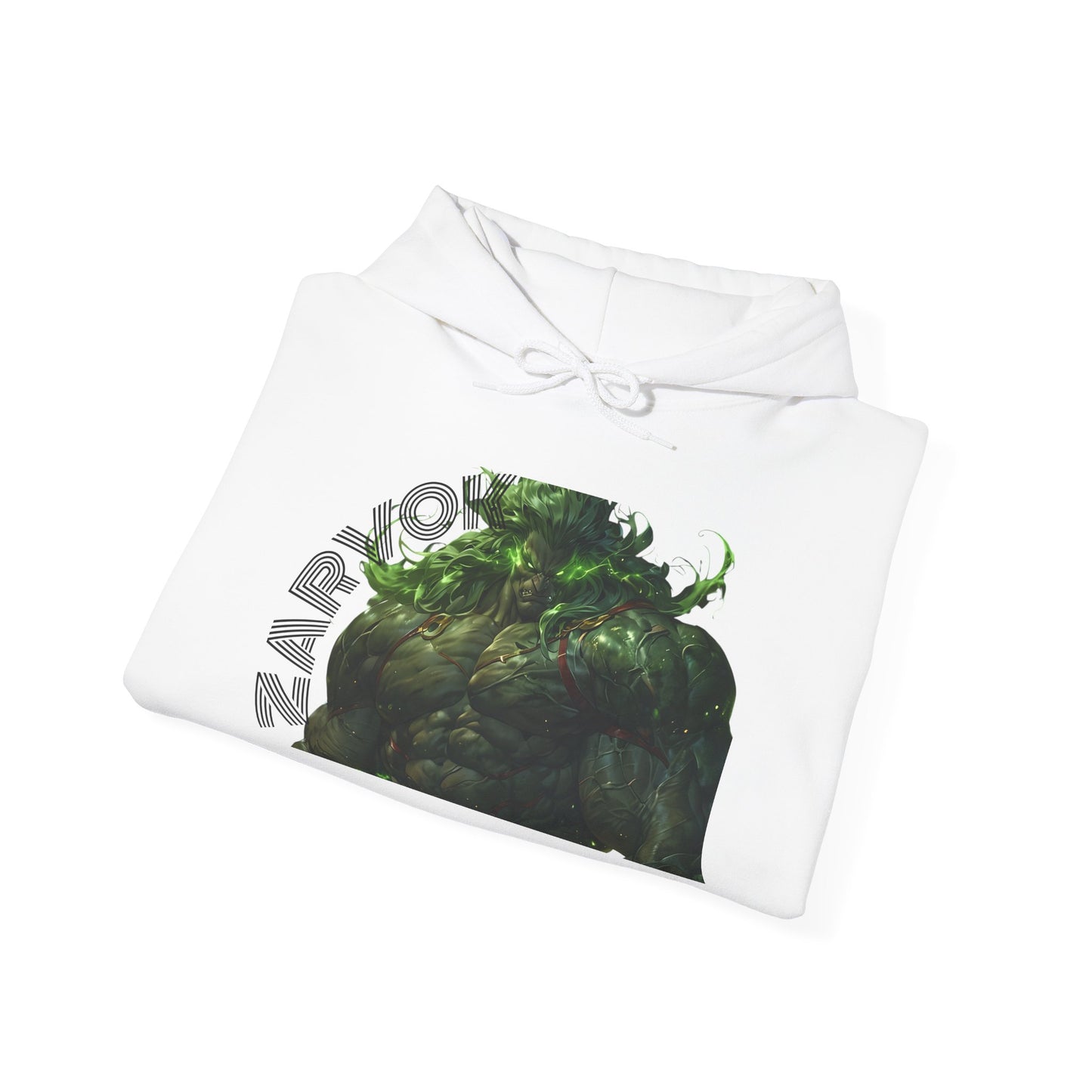 Zarvokian Prime Warrior Hoodie - Unisex Heavy Blend Sweatshirt with Artistic Design