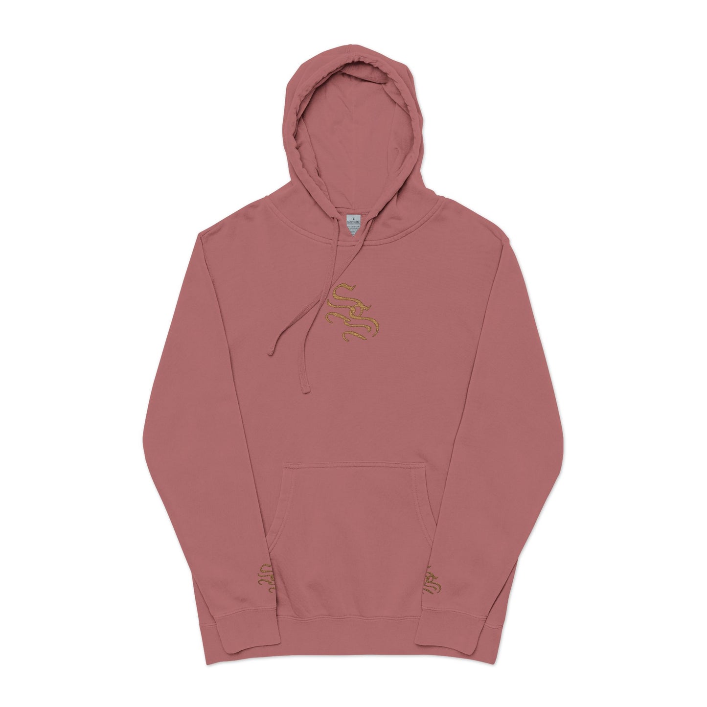 Unisex Embroidered Pigment-Dyed Hoodie - Cozy Casual Style