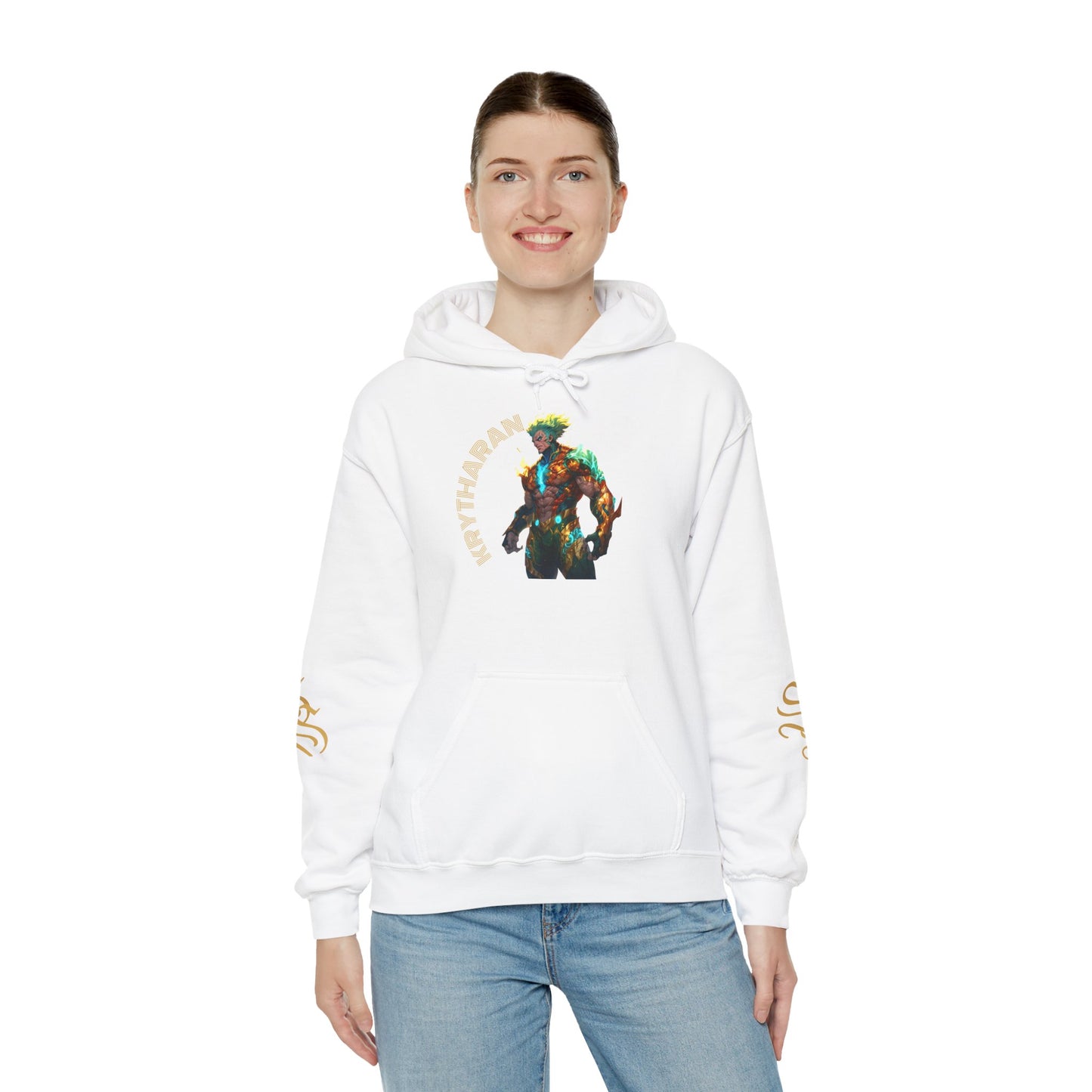 Fantasy-Inspired Unisex Hoodie with Mythical Graphic Design