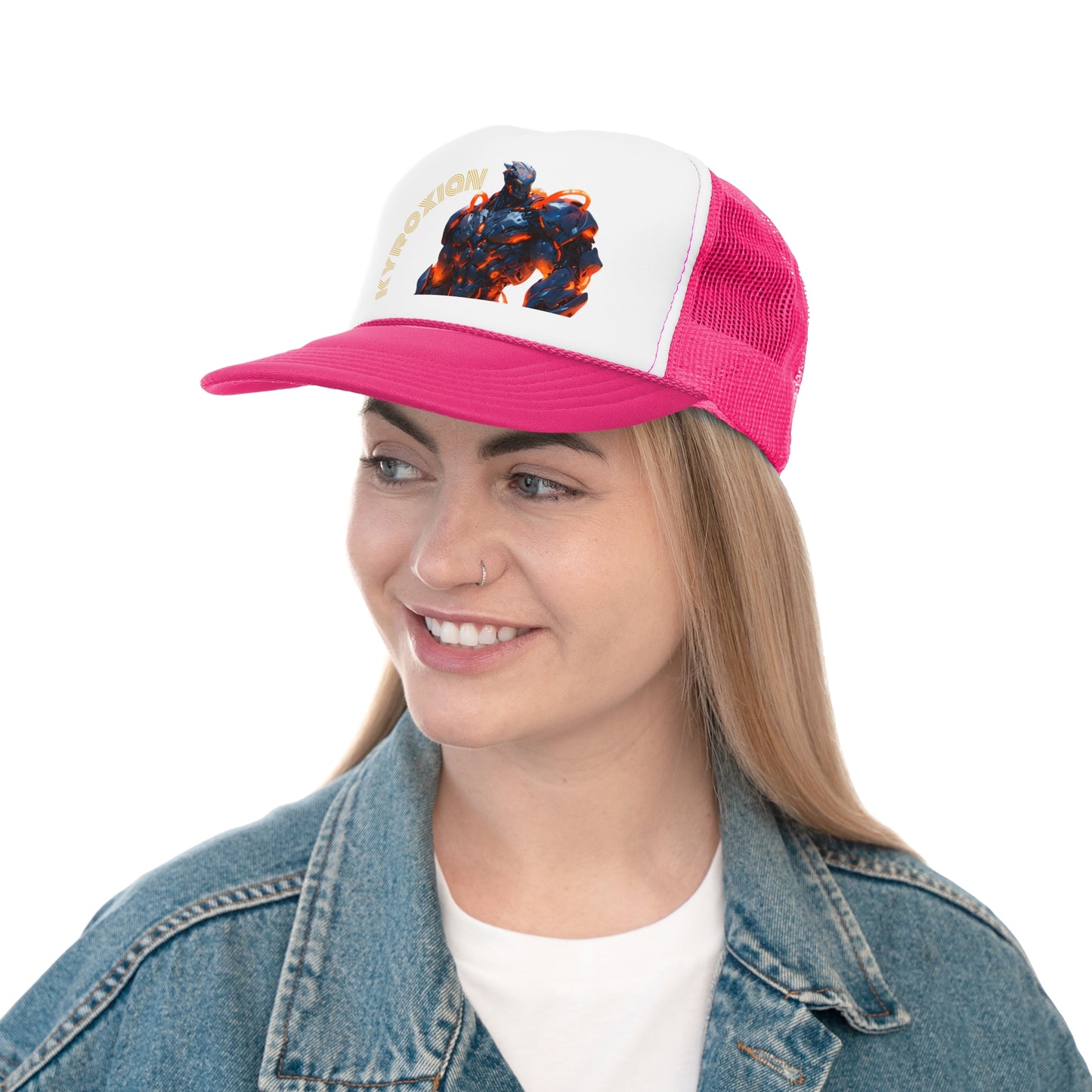 Cyberpunk Trucker Cap - Futuristic Design for Tech Lovers