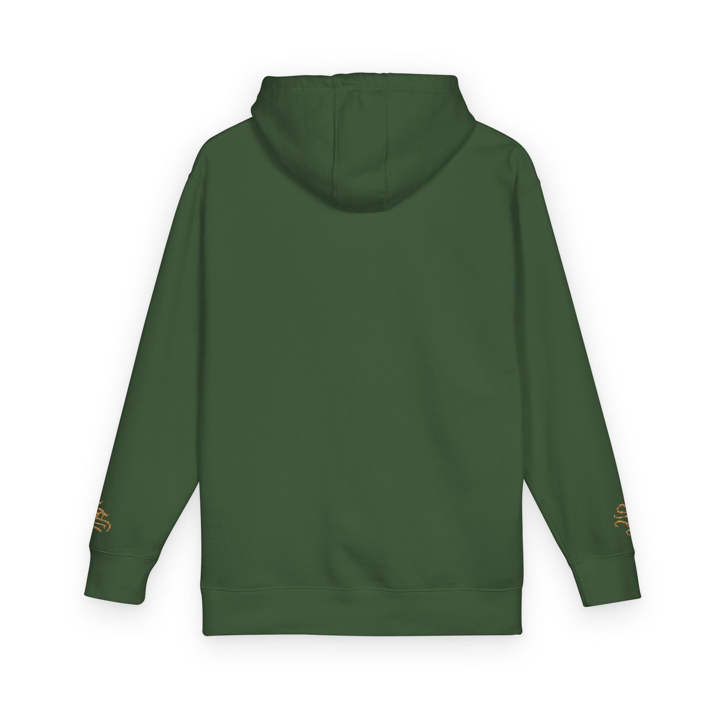 Cozy Unisex Fleece Hoodie with Gold Snake Design
