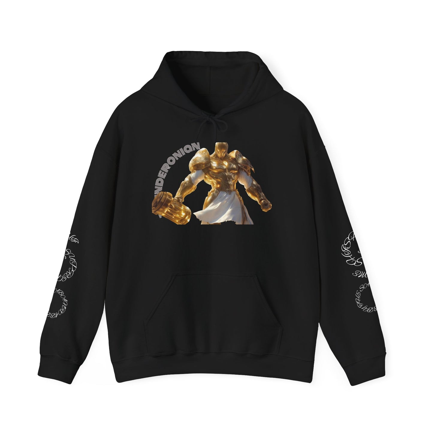 Golden Warrior Hoodie - Unisex Heavy Blend Sweatshirt with Artistic Design