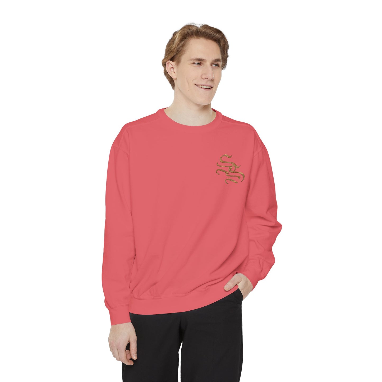 Eco-Friendly Unisex Garment-Dyed Sweatshirt with Stylish Design
