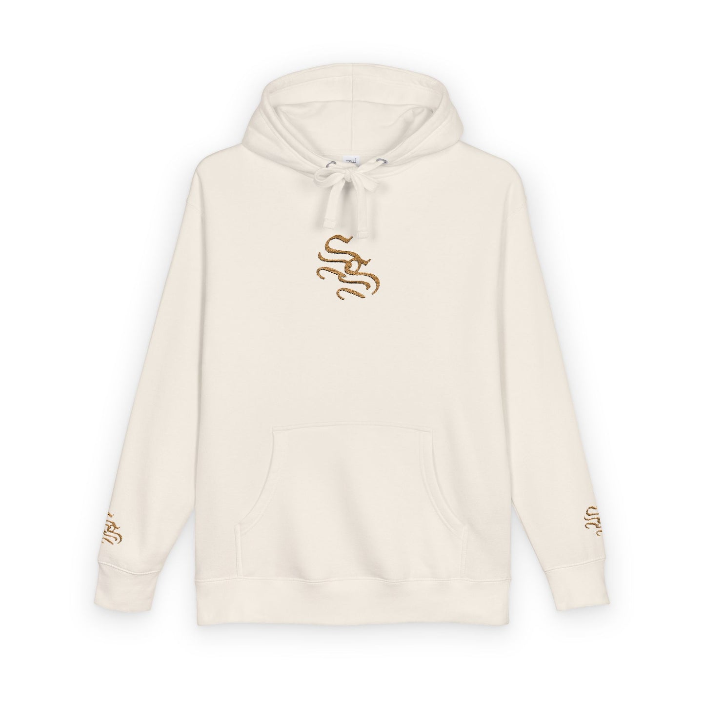 Cozy Unisex Fleece Hoodie with Gold Snake Design