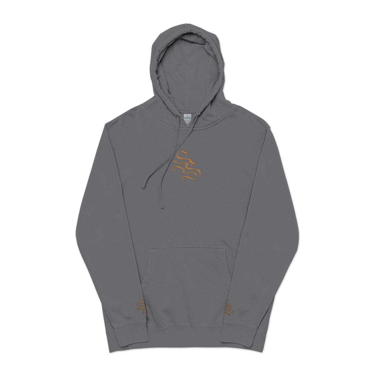Unisex Embroidered Pigment-Dyed Hoodie - Cozy Casual Style