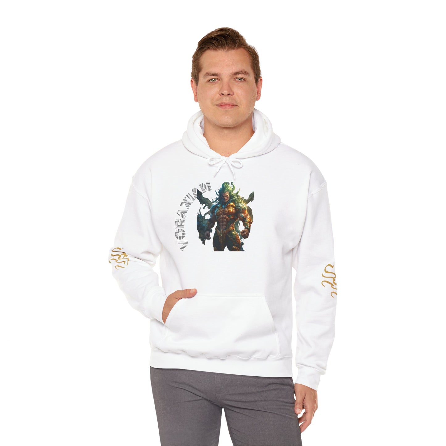 Fantasy Graphic Hoodie for Gaming Fans, Cozy Pullover with Unique Character Design, Perfect for Gifting, Casual Wear, and Celebrations