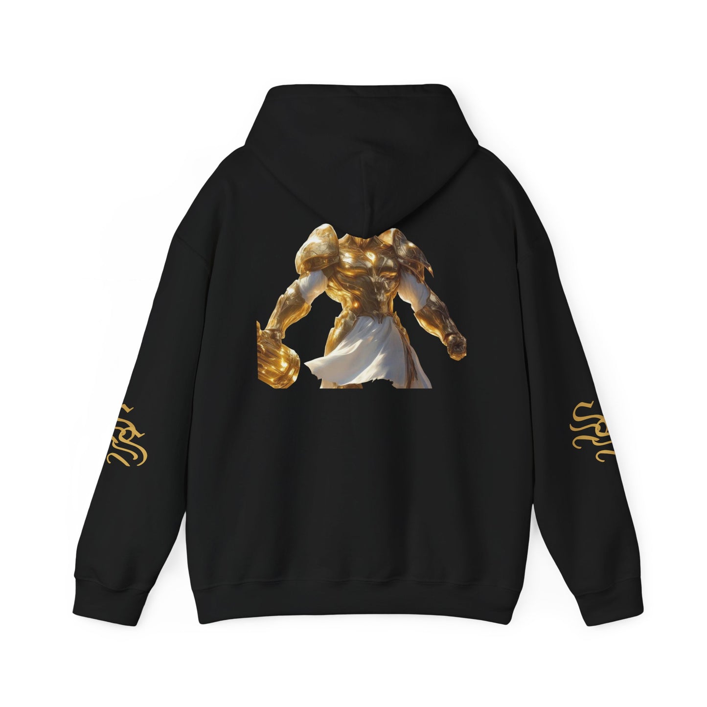 Stylish Unisex Heavy Blend™ Hooded Sweatshirt - Gold Design with Graphic Print