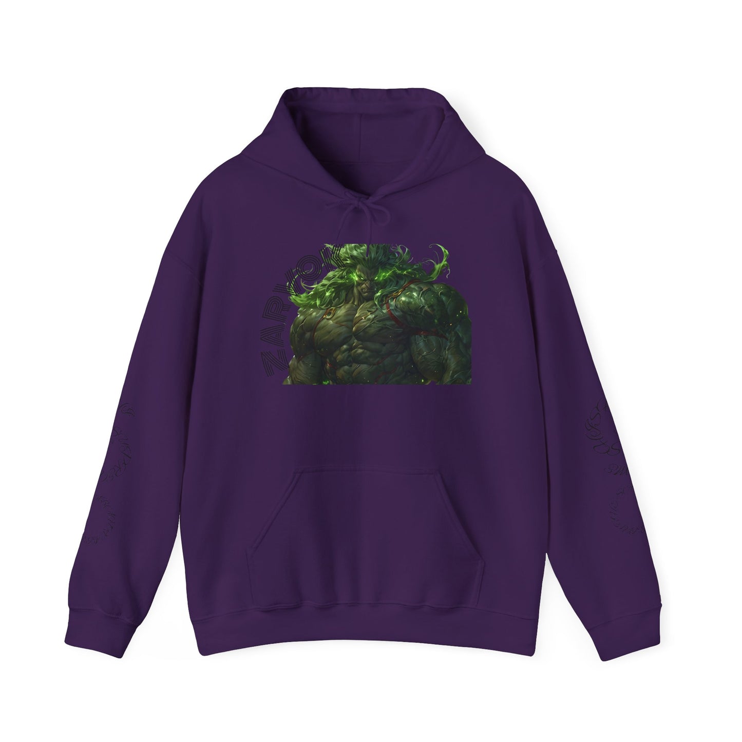 Zarvokian Prime Warrior Hoodie - Unisex Heavy Blend Sweatshirt with Artistic Design
