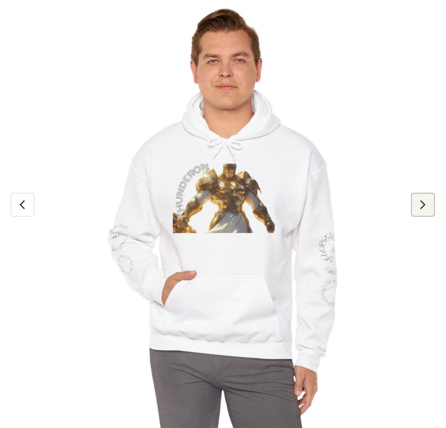 Golden Warrior Hoodie - Unisex Heavy Blend Sweatshirt with Artistic Design